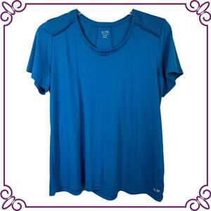 Champion Blue Teal Workout Short Sleeve Top Large